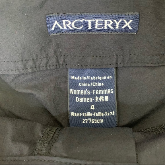 Arcteryx Womens black nylon 2 button 4” shorts 4 - Picture 5 of 6